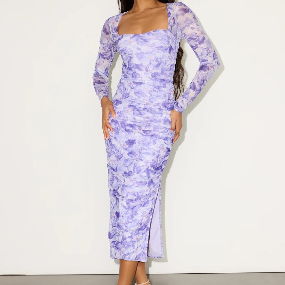 Lulu’s Janessa Lavender Long Sleeve Dress